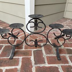 Rustic Wrought Iron Candleholder