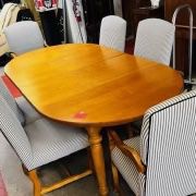 Table With Striped Chairs