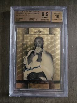 2011 leaf Muhammad Ali prismatic gold Auto