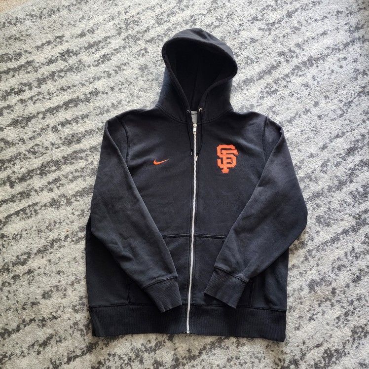 Nike San Francisco Giants Full-Zip Sweatshirt, Men's Size XXL - Black/Orange