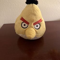 2010 Angry Birds Chuck Yellow Bird Plush Stuffed Animal Bird Plush