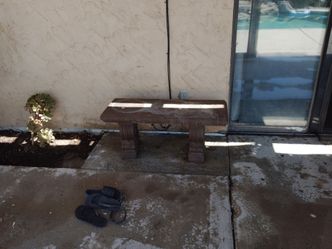 2 people cement bench