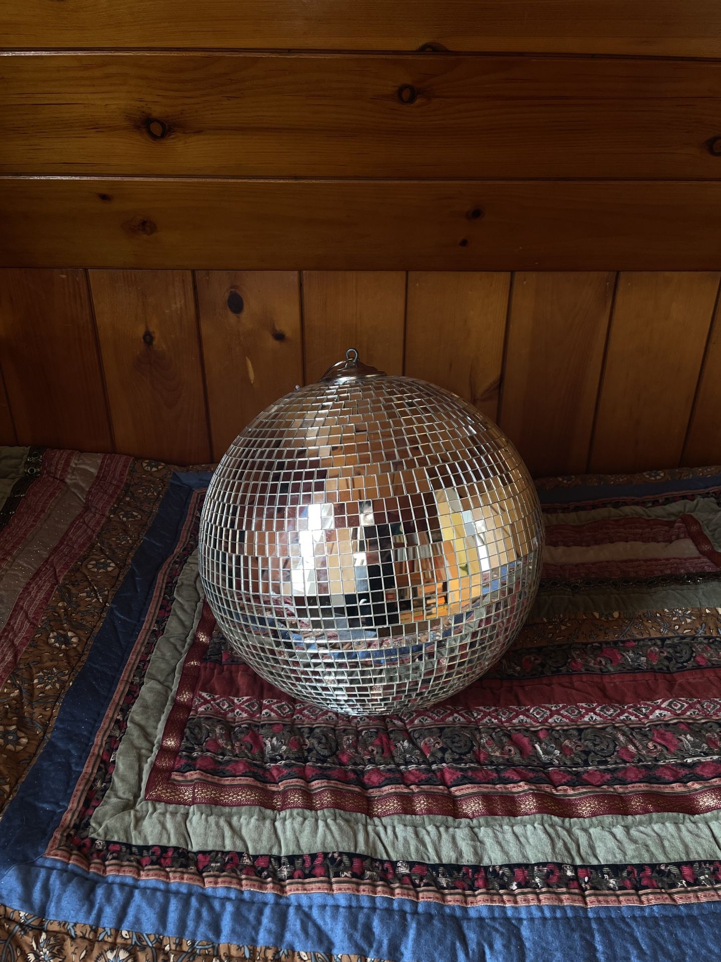 Large Vintage Mirror Tile Disco Ball