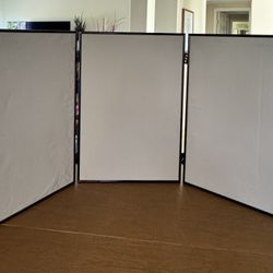 3-Panel Tabletop Display Presentation Board, 18X54, Lightweight, High Impact.
