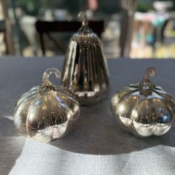 Pumpkin Decor-Mercury Glass