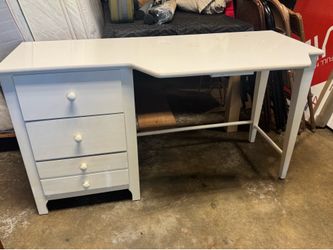 White wooden writing desk