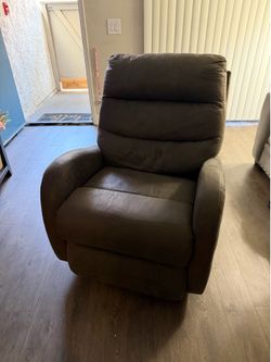 Manual recliner chair, grey