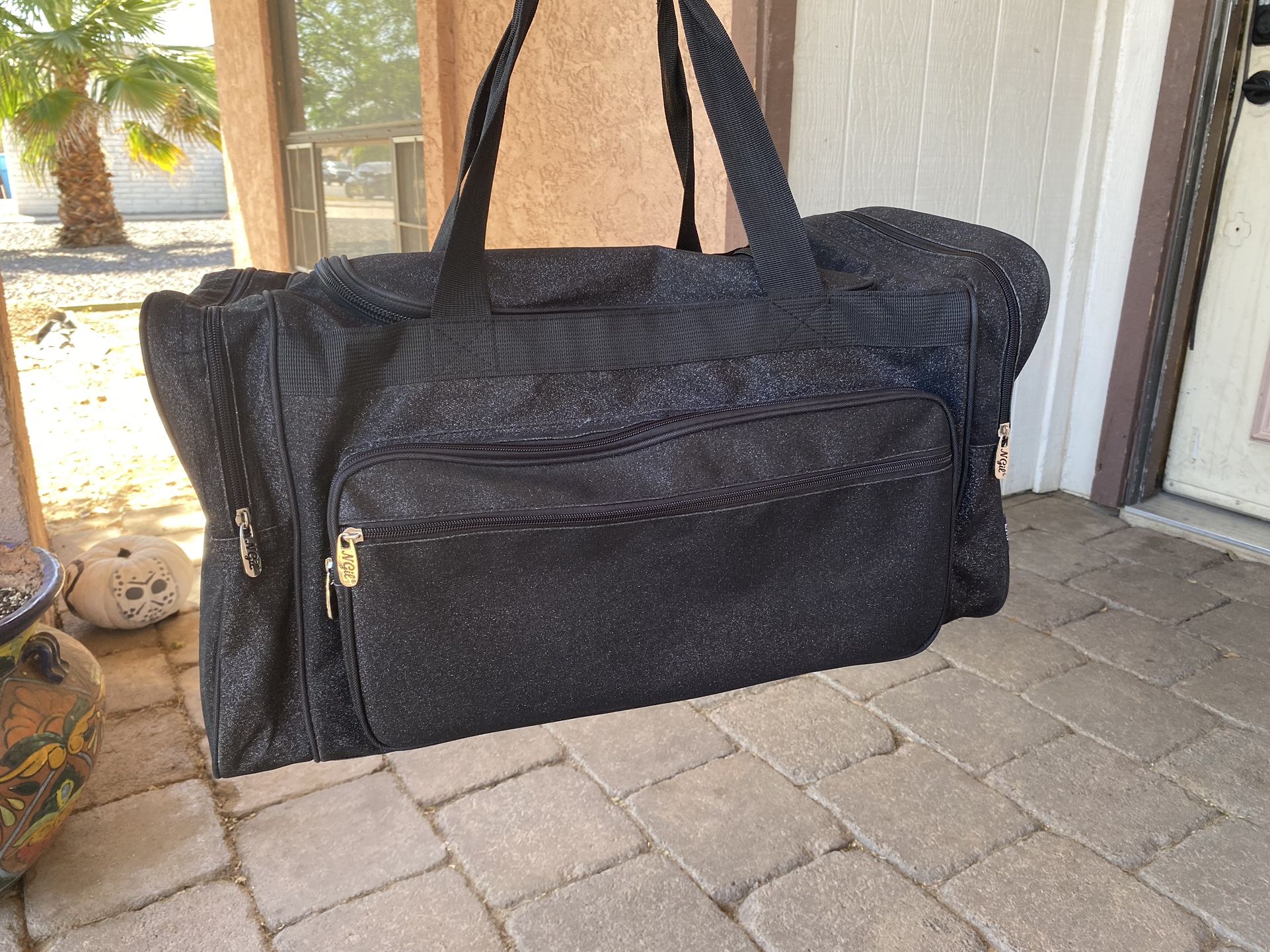 Sparkly Black Duffle Bag