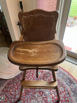 Wood high chair