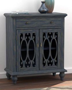 Beautiful Distressed Blue Accent Cabinet ONLY $325- Lowest Prices Ever!!