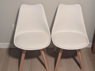 IKEA Set of 2 White Modern Dining Chairs