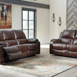 Rackingburg Mahogany Power Reclining Set

