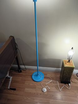 Tall Blue Stand Up Lamp 
