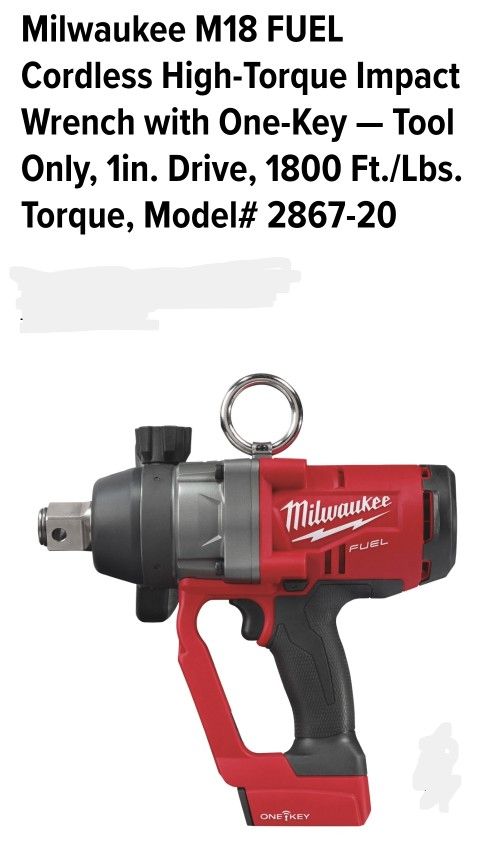 Milwaukee 18v 1" Cordless Impact Gun