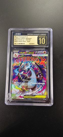 CGC 10 Pristine Mega Charizard X ex 223/193 Japanese Holo