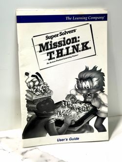 Super Solvers Mission T.H.I.N.K. User’s Guide Manual The Learning Company 1997