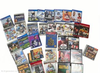 Mixed Lot of PS2, PS3, and PS4 Games (BULLY with original poster map)