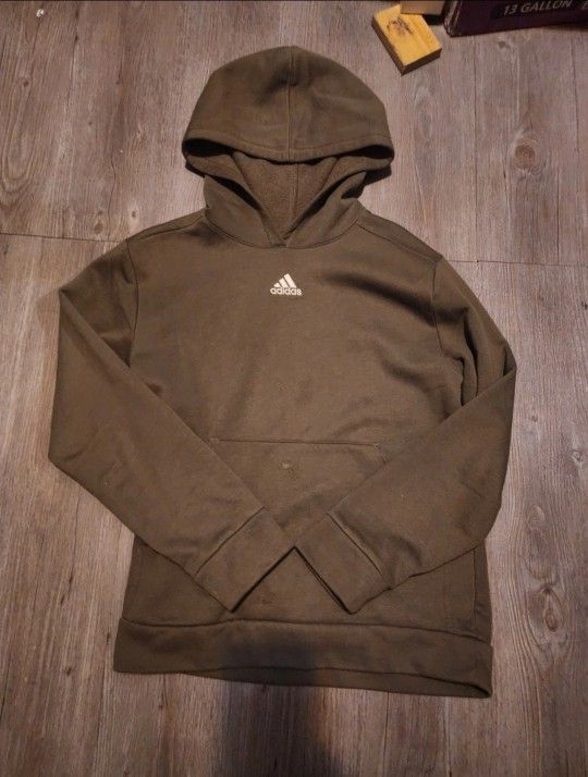 Adidas Boys Green Hoodie