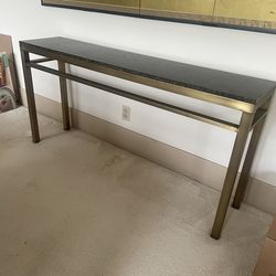 Marble and antique brass console table