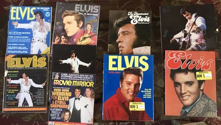 Elvis memorabilia 4 books and 4 magazines
