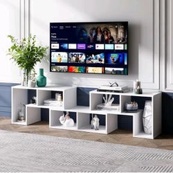 TV Stand for 50 - 65in TV, 3 Pieces Free Combination Bookshelf Organizer, TV Console Table with Open Storage Shelves, Modern Entertainment Center
