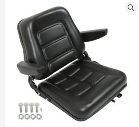 New Universal Forklift Seat Foldable W/ Armrests Micro Switch For Tractor Excavator Lawn Mover