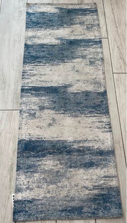 Blue rug runner
