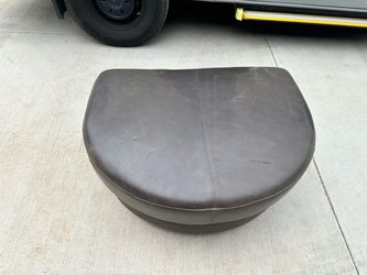 Footrest ottoman dark brown leather $10 pick up only