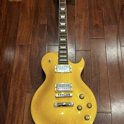 Monoprice Indio Les Paul Style Electric Guitar Gold Top – Dual Humbuckers –