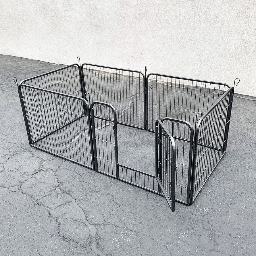 (Brand New) $60 Heavy Duty 24” Tall x 32” Wide x 6-Panel Pet Playpen Dog Crate Kennel Exercise Cage Fence Play Pen 