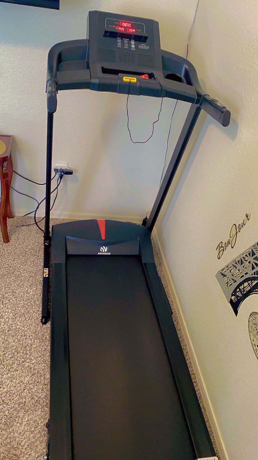 CapacityCURSOR FITNESS Home Folding Treadmill with Pulse Sensor,