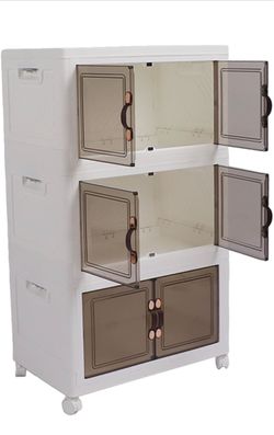 Brand: Focket Closet Organizer, Stackable with Wheels Large Capacity and Collapsible Plastic Storage Bin, Storage Container with Removable Lids Double