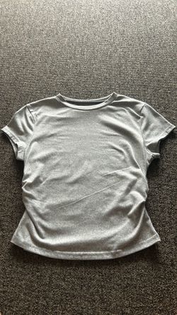 Gray Basic Crew Neck T-Shirt