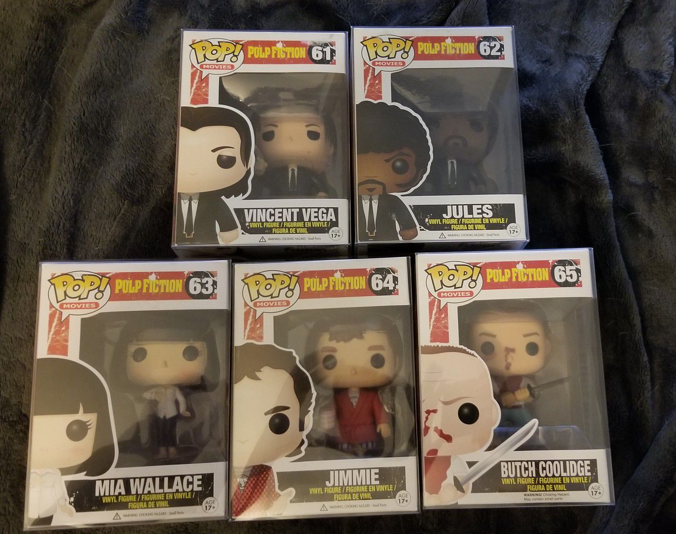 Funko Pop! Pulp Fiction entire set of 5 - VAULTED - rare and very hard to find