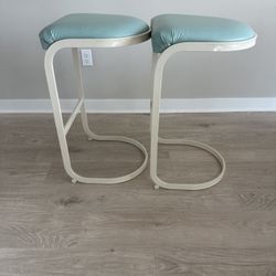 2 Milo Baughman Cantilever Stools 