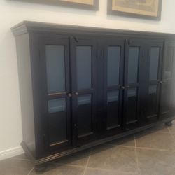 Espresso Solid-Wood Cabinet