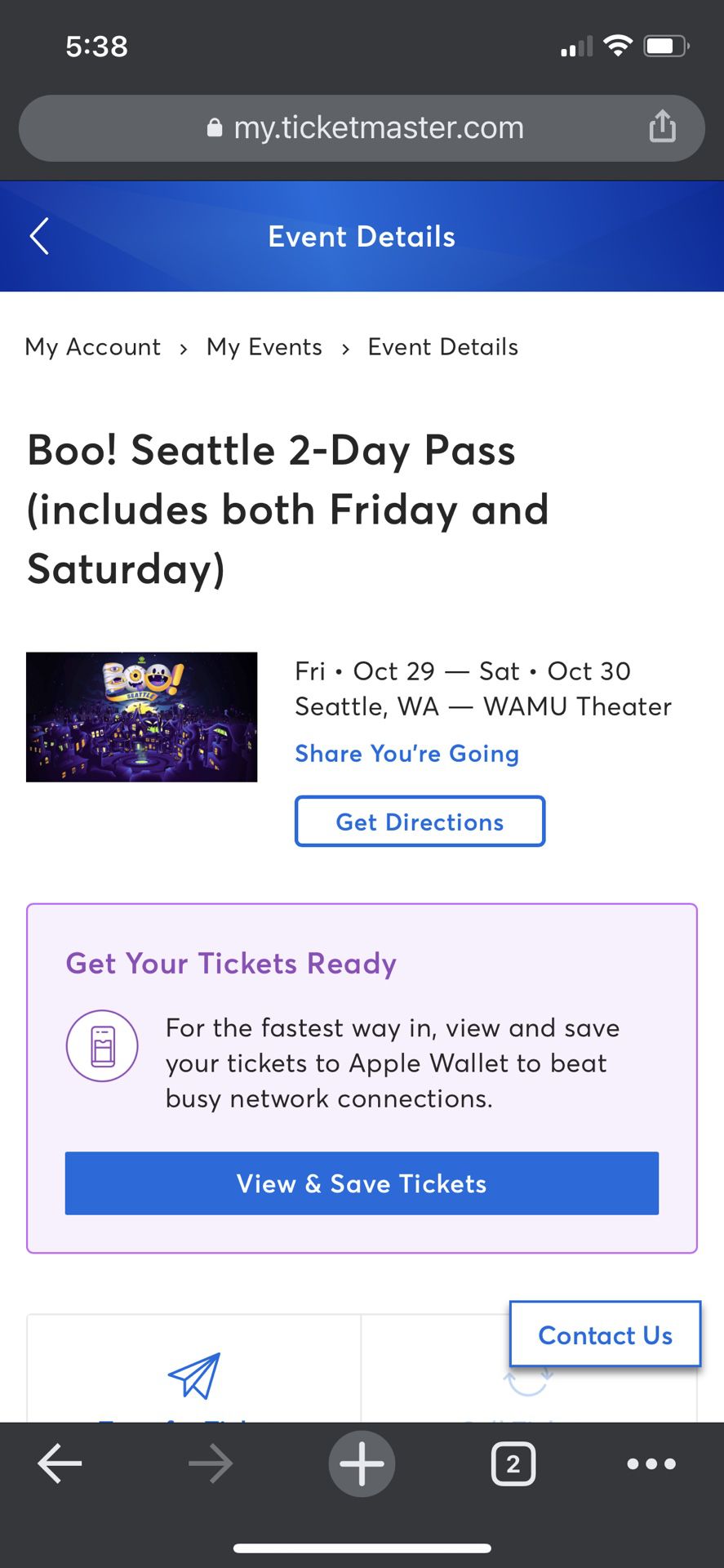 Boo! Ticket! 2-day Pass
