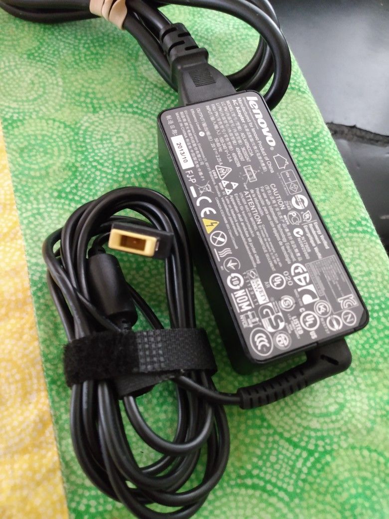 GENUINE LENOVO THINKPAD AC ADAPTER 45W POWER SUPPLY 20V - 2.25A SLIM YELLOW SQUARE TIP CHARGER