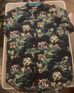 Star Wars Button Up Short Sleeve Shirts  
