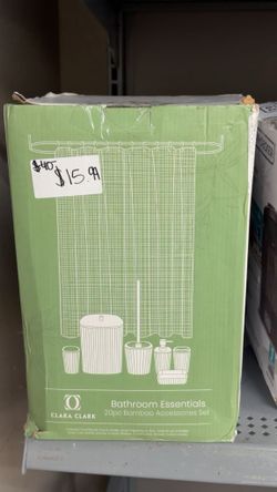 Clara Clark Bathroom Essentials Set – 20 Piece Bamboo Accessories