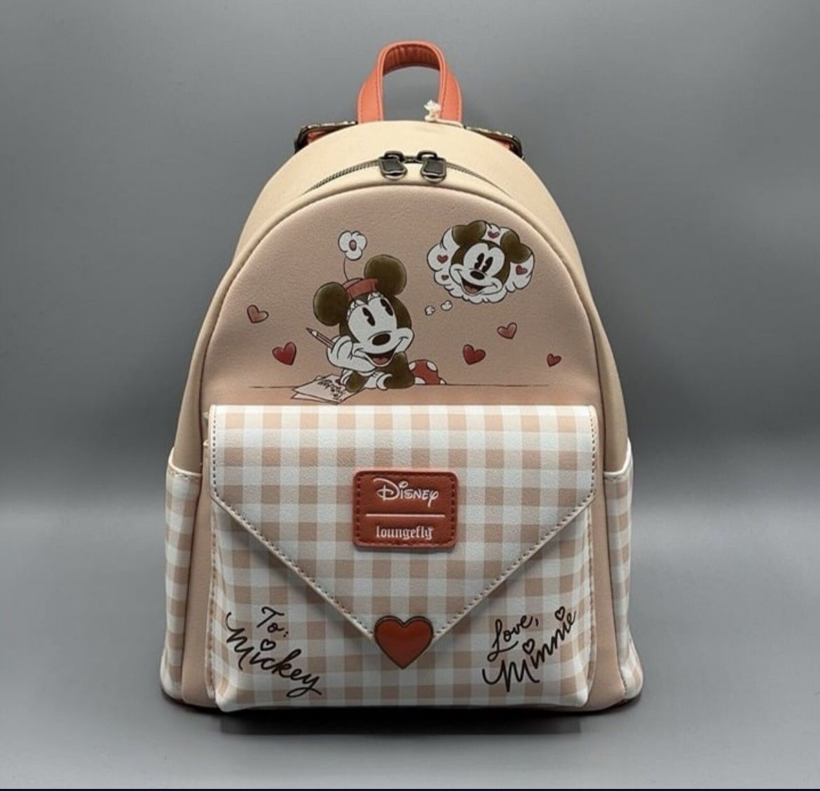 Loungefly Disney Minnie Mouse Loves Mickey Mouse Love Letter Backpack Coin Purse