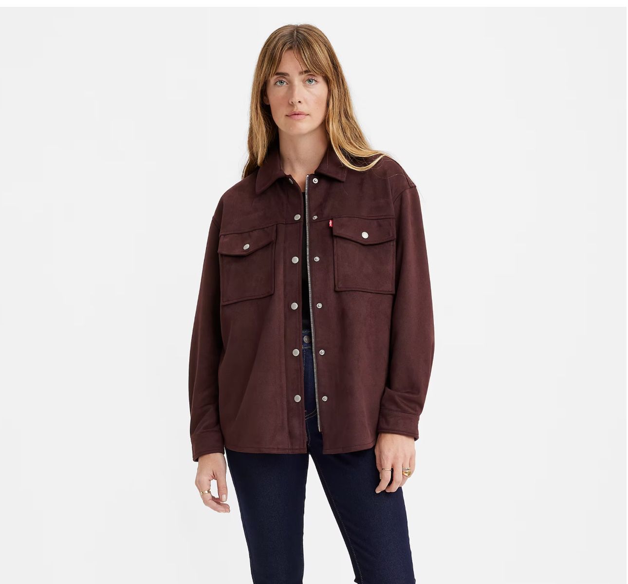 Levi's Women's Soft Faux Suede Shirt Jacket Size 2X