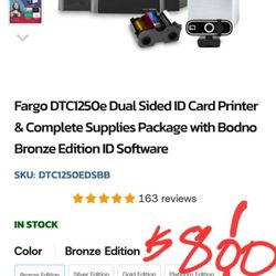 FARGO DTC1250E DUAL SIDED ID CARD PRINTER 