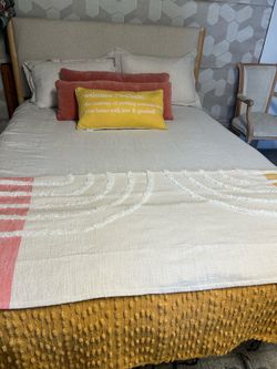 Queen size bed frame and mattress