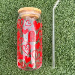 Valentine’s Day Glass Cans