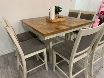 Counter Height Dining Table with only 4 Chairs”
