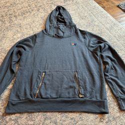 Women’s Aviator Nation Ninja Pullover Hoodie - Charcoal, Size: XL 