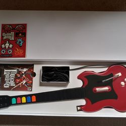 PS2 Playstation 2 Guitar Hero 2 Game And Guitar Controller Set Like New