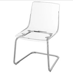 TOBIAS Chairs from IKEA - clear/chrome plated (4)