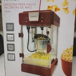 Is new popcorn machine inbox never opened.